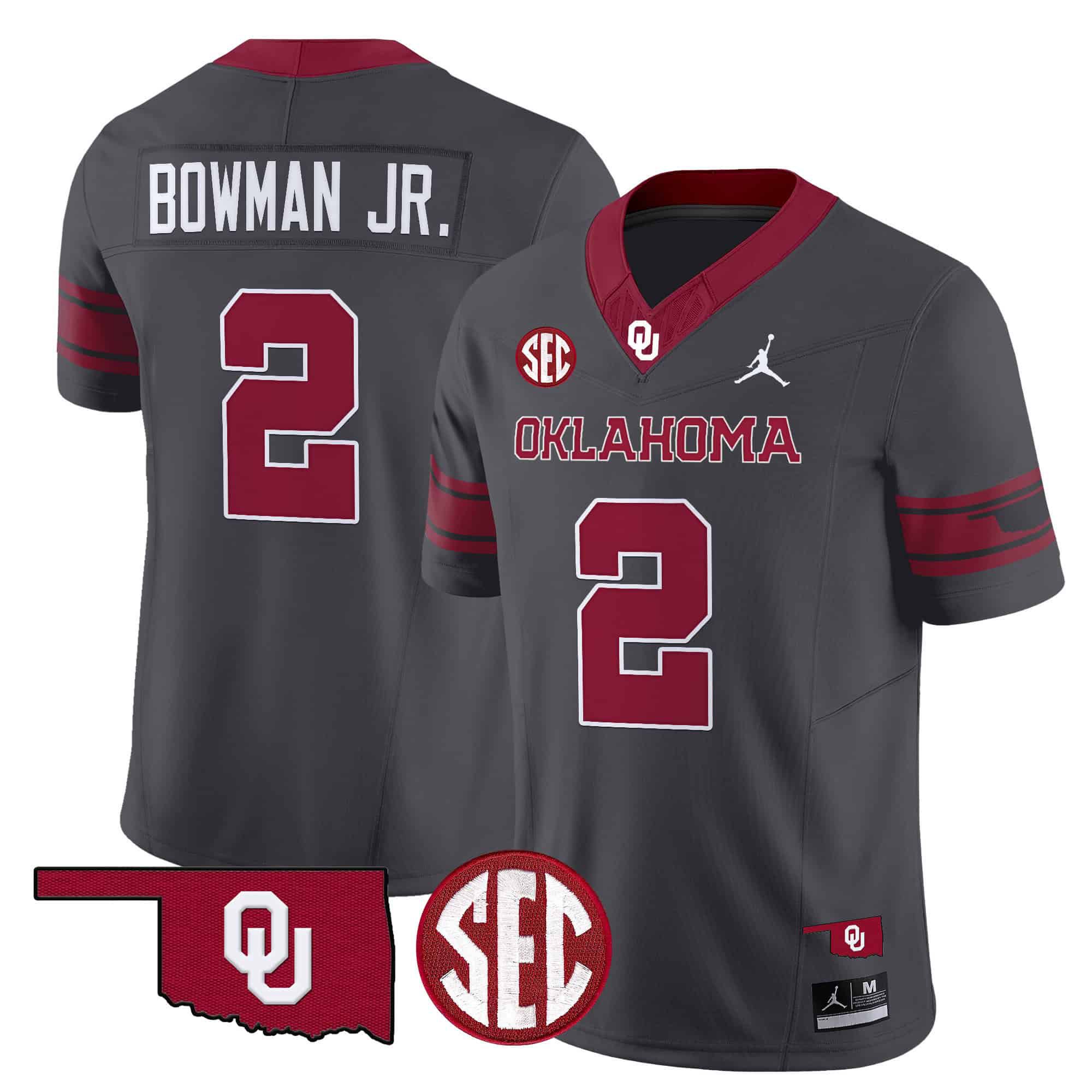 Men Oklahoma Sooners #2 Bowman jr Grey 2024 Vapor Limited NCAA Jersey->indianapolis colts->NFL Jersey